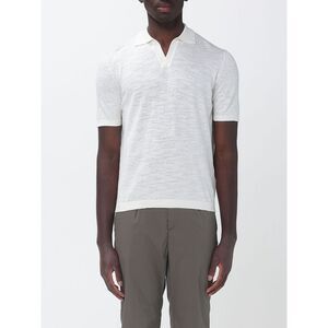 Brooksfield Men Linen Bowling Collar Polo Shirt Brooksfield